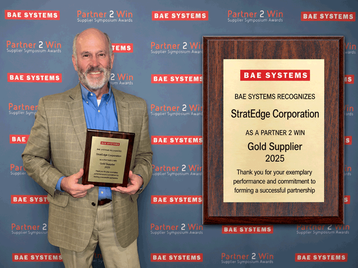StratEdge Honored with a Partner 2 Win Gold Tier Award From BAE Systems