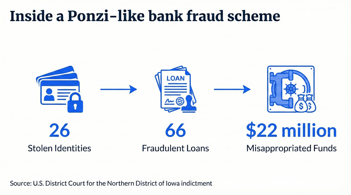 Insider Threat Cited in $22M Iowa Bank Fraud Case