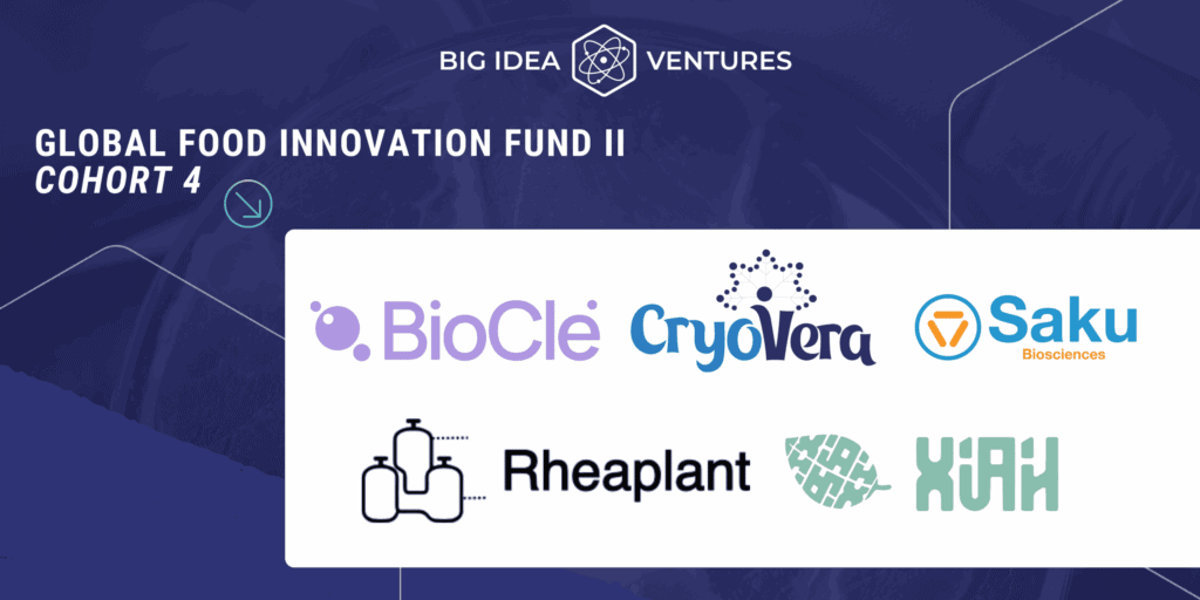 Big Idea Ventures Invests $200k in Each of Five Food Biotech Startups
