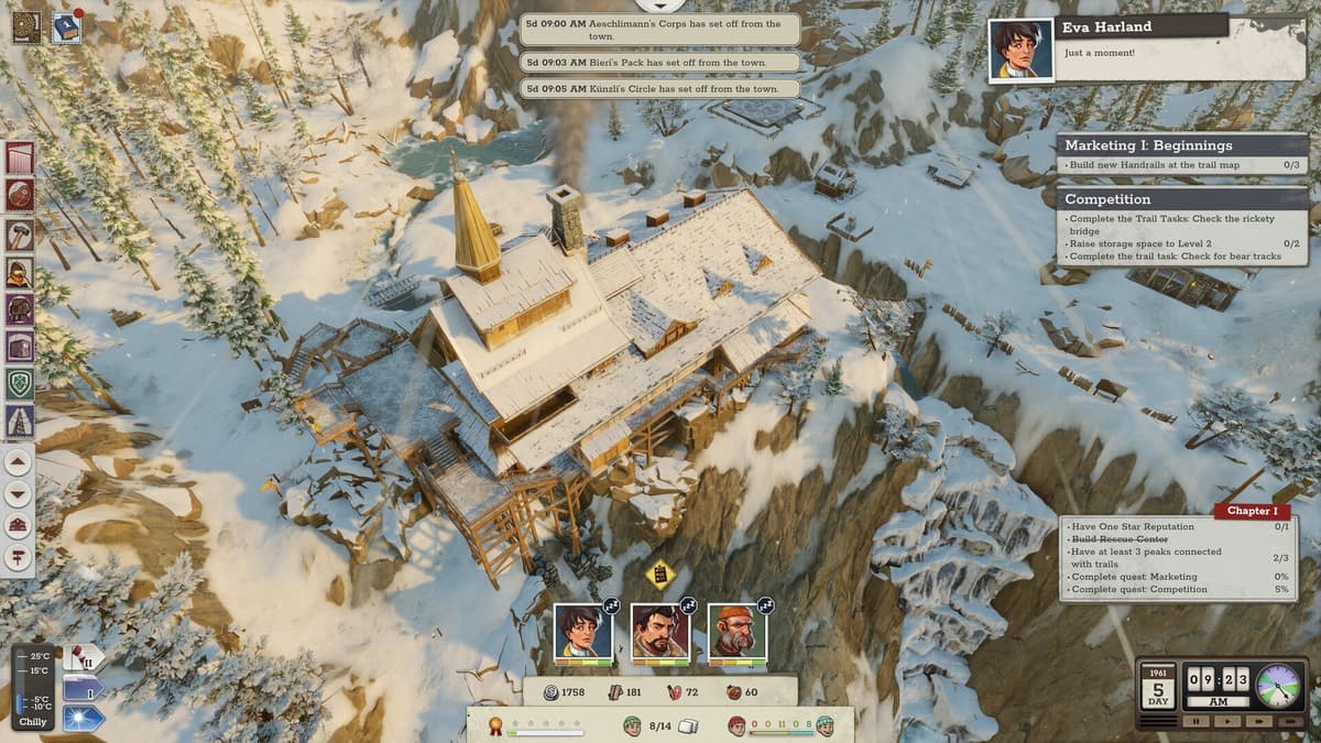 How Many Pampered Hikers Can You Freeze in Alpine Tycoon Game Above the Snow?