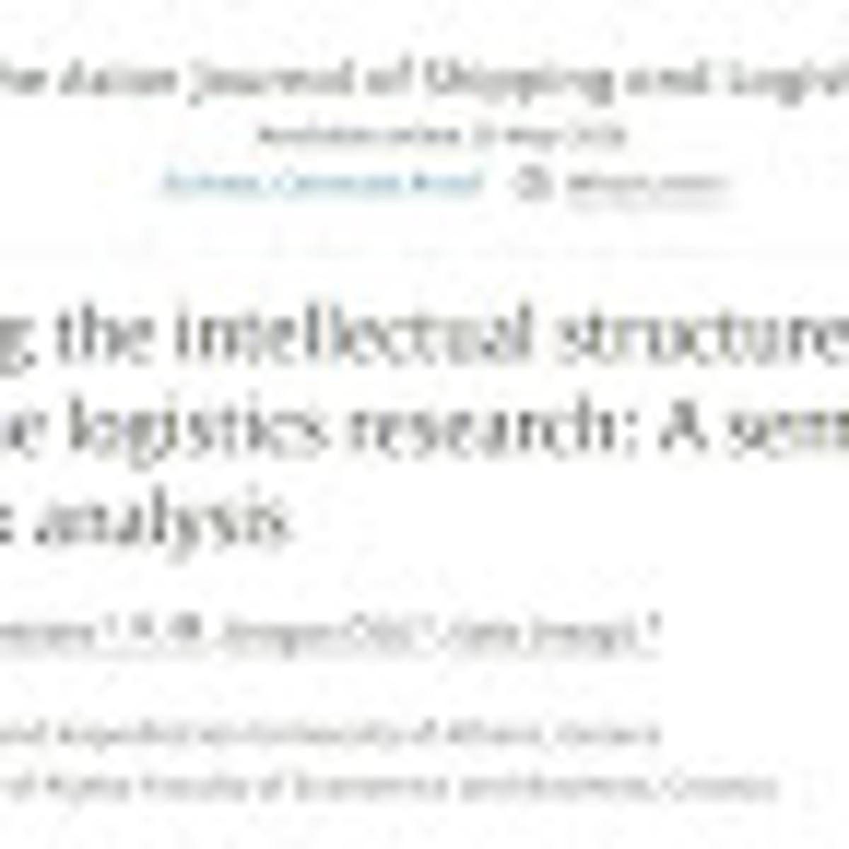 23 Years of Maritime Logistics Research