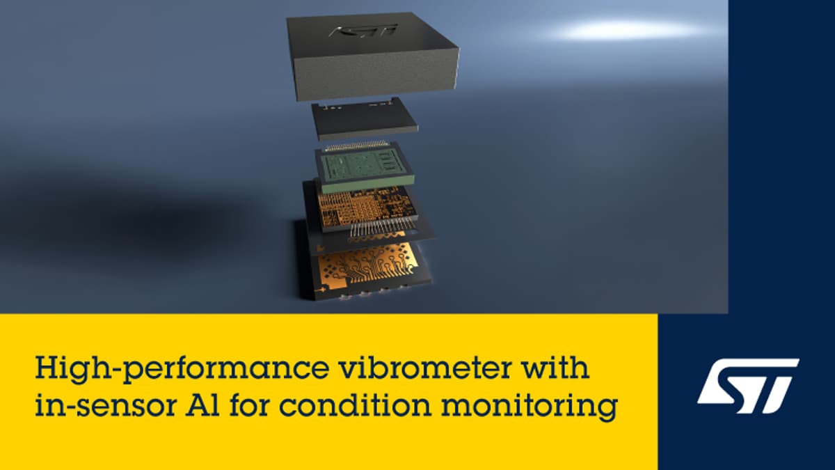 ST Launches AI-Enabled MEMS Vibration Sensor for Industrial Condition Monitoring