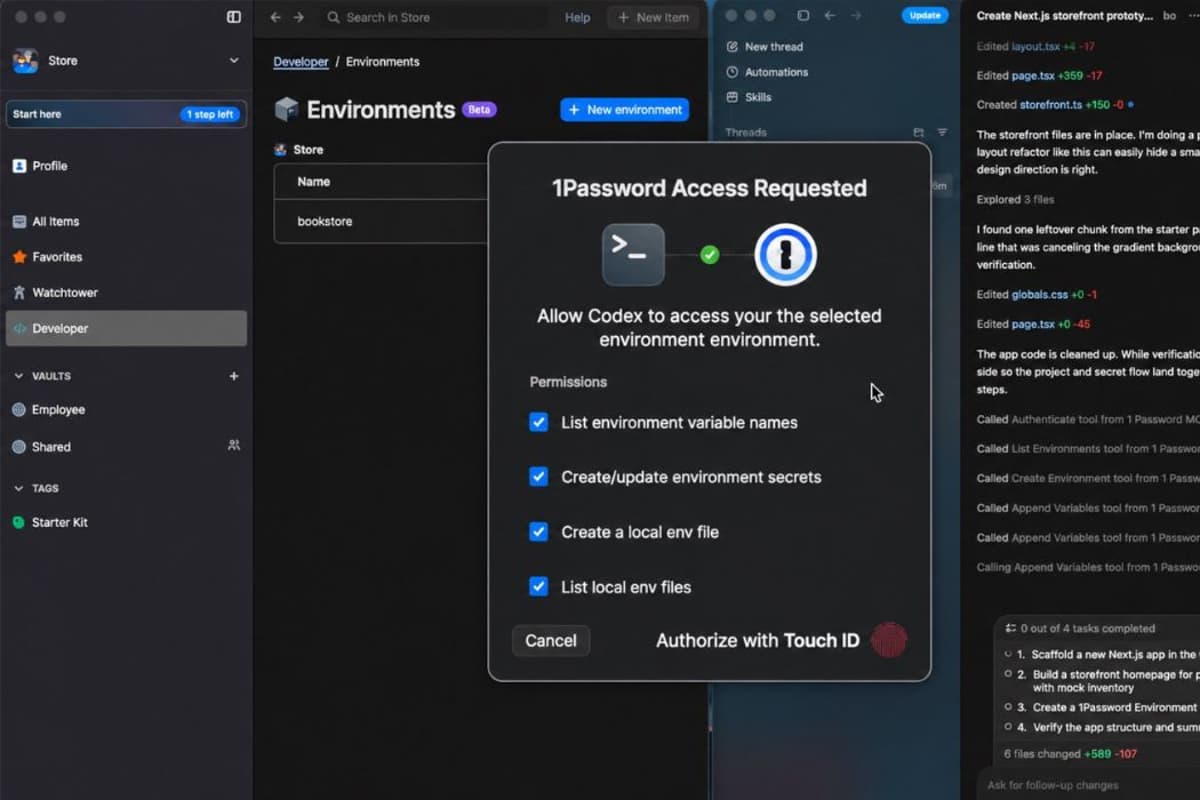 OpenAI Partners with 1Password to Secure Coding Agent Codex