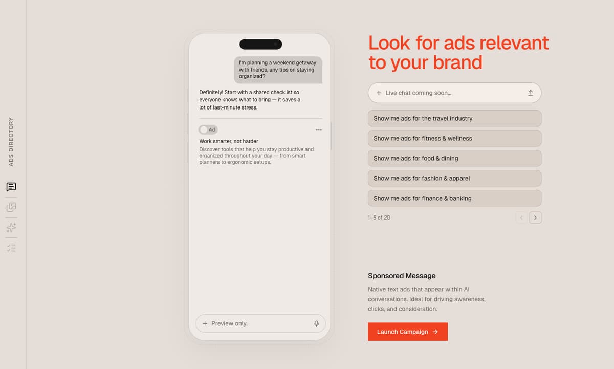 Thrad Launches Four Native Ad Formats for LLM & AI Conversation Environments