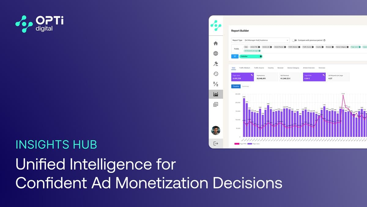 Opti Digital Launches Insights Hub, a Unified Intelligence Platform for Publisher Revenue Growth