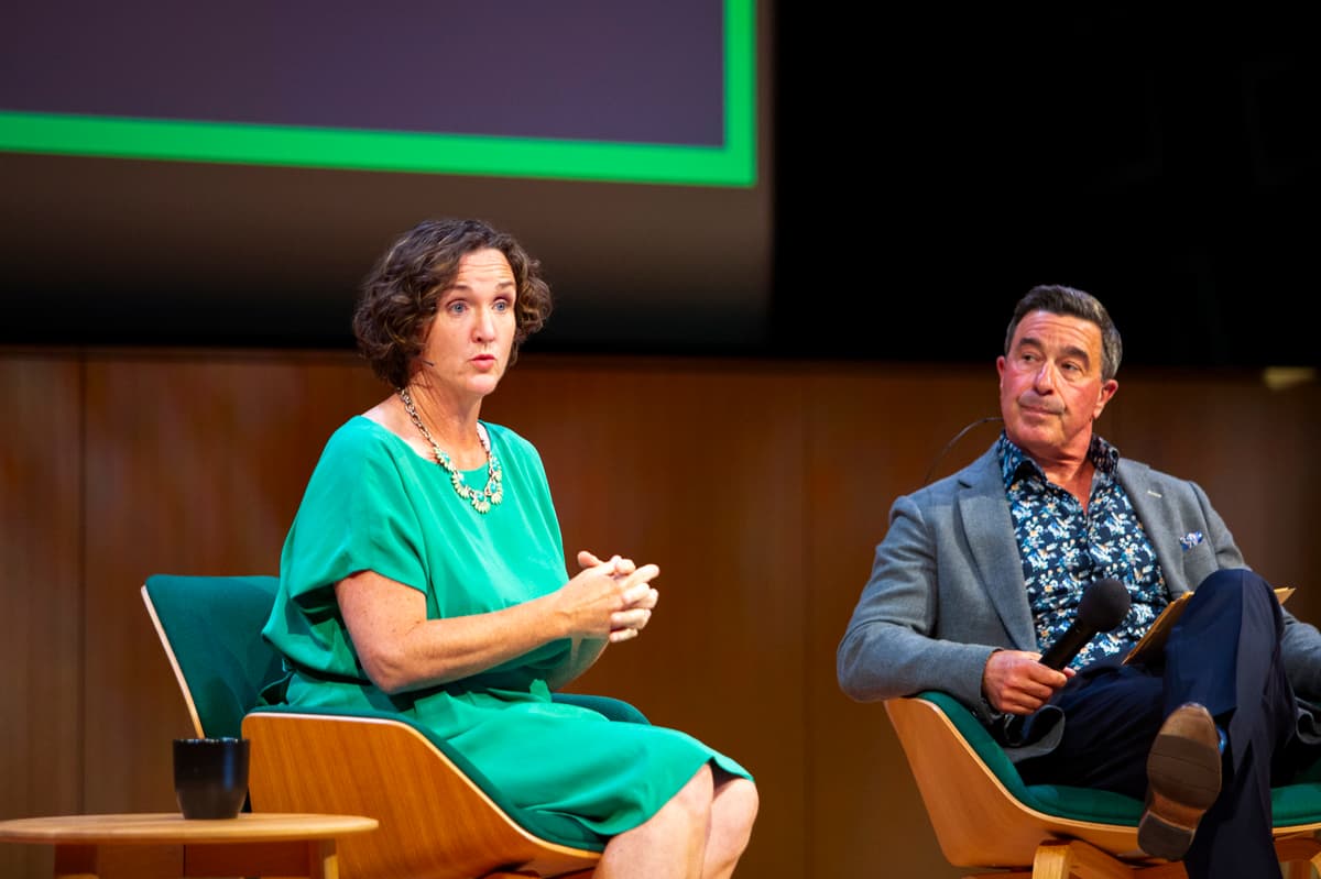 Porter Focuses on California Housing Costs, AI Plans at KQED Town Hall