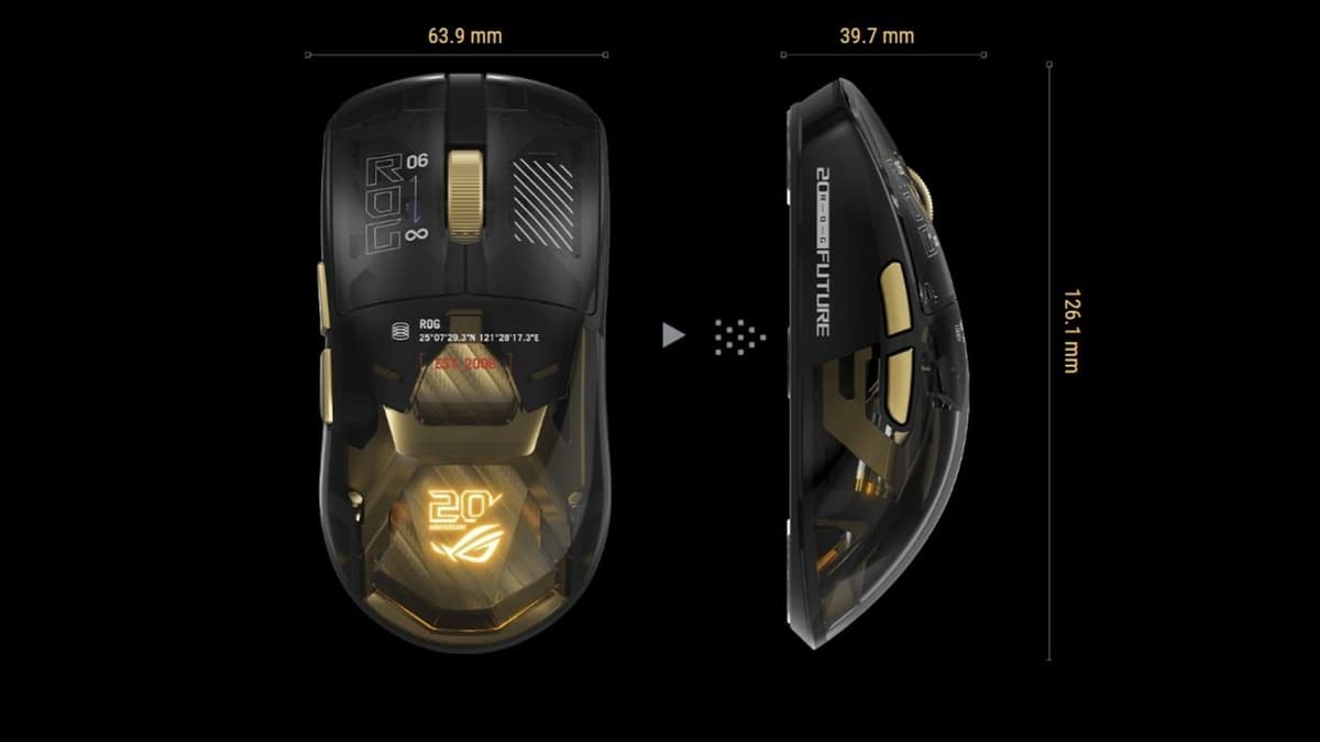 Asus Has Announced a Gold-Plated 82 G Version of Its Harpe II Mouse with a 65K DPI, but Price Rumours...