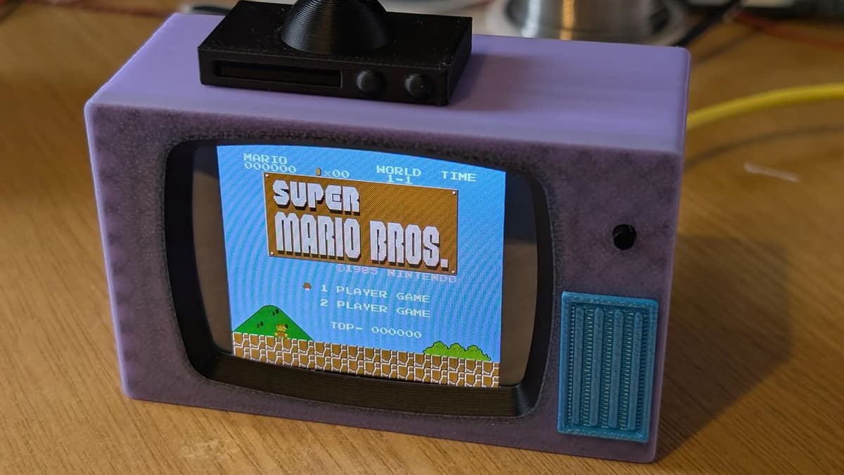 This DIY Retro-Style Mini-TV Looks Like It's From the Simpsons, and Plays Classic NES Games and Movies — and Yes...
