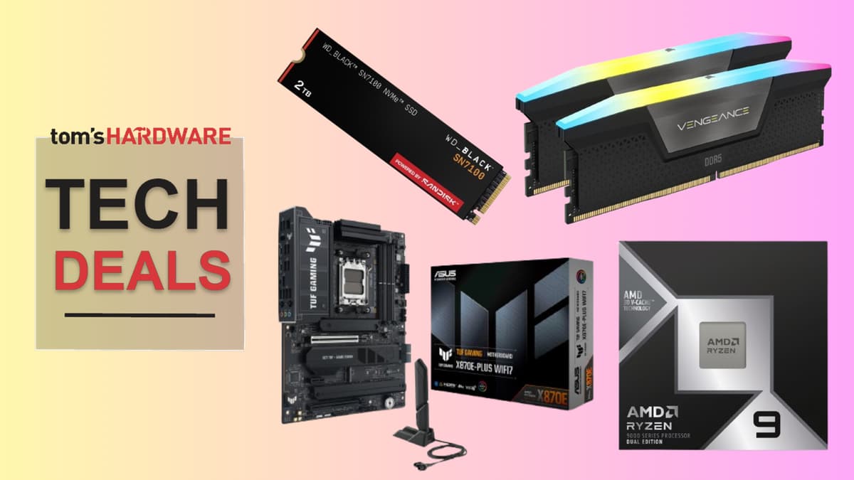 Grab 32GB of Corsair DDR5 RAM for Just $28 in This Newegg Combo with the New 9950X3D2 that Saves You a Huge $441 — $1,729.99 Deal with AMD's First Dual-X3D CPU Also Ships with a 2TB WD Black SSD and an Asus TUF Gaming Motherboard