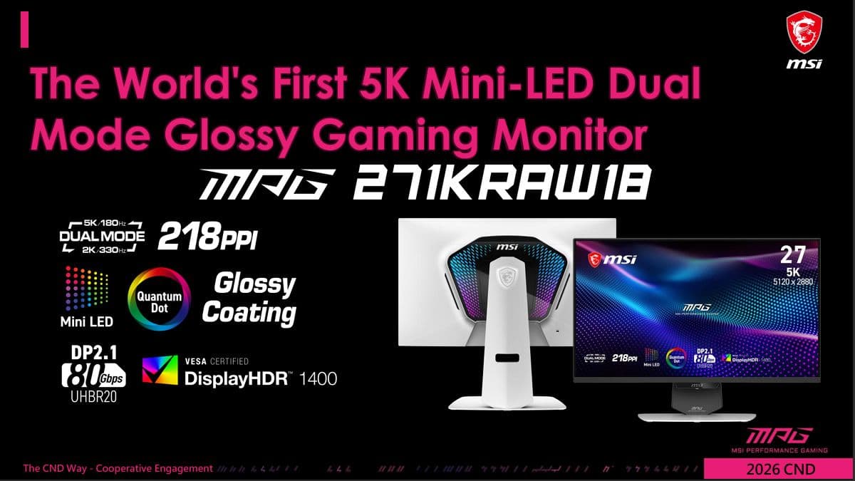 MSI, Gigabyte Debut New 5K 27-Inch Mini-LED Monitors with 2,304 Dimming Zones and Glossy Panel — Both Models Double the...