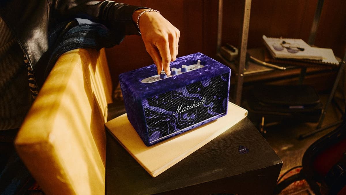 Marshall Unveil Cosmic Jimi Hendrix 60th Anniversary Collection: New Velvet-Covered Bluetooth Speaker and Amp Bundle Now Available