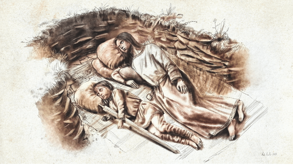 Anglo-Saxon Burial Holds an Older Sister Cradling Her Little Brother After They Both Died 1,400 Years Ago, Possibly of an...