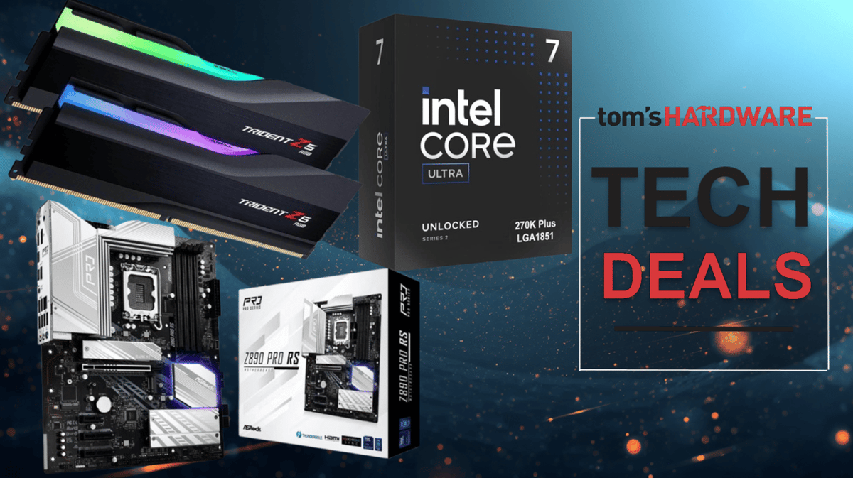 Newegg Finally Has a Worthwhile Intel Combo that Includes Memory, Saving Almost $240 — Snag an Intel Core Ultra 7 270K Plus, ASRock Z890 Motherboard, and 32GB of GSkill Trident Z5 DDR5 RAM for only $768.34