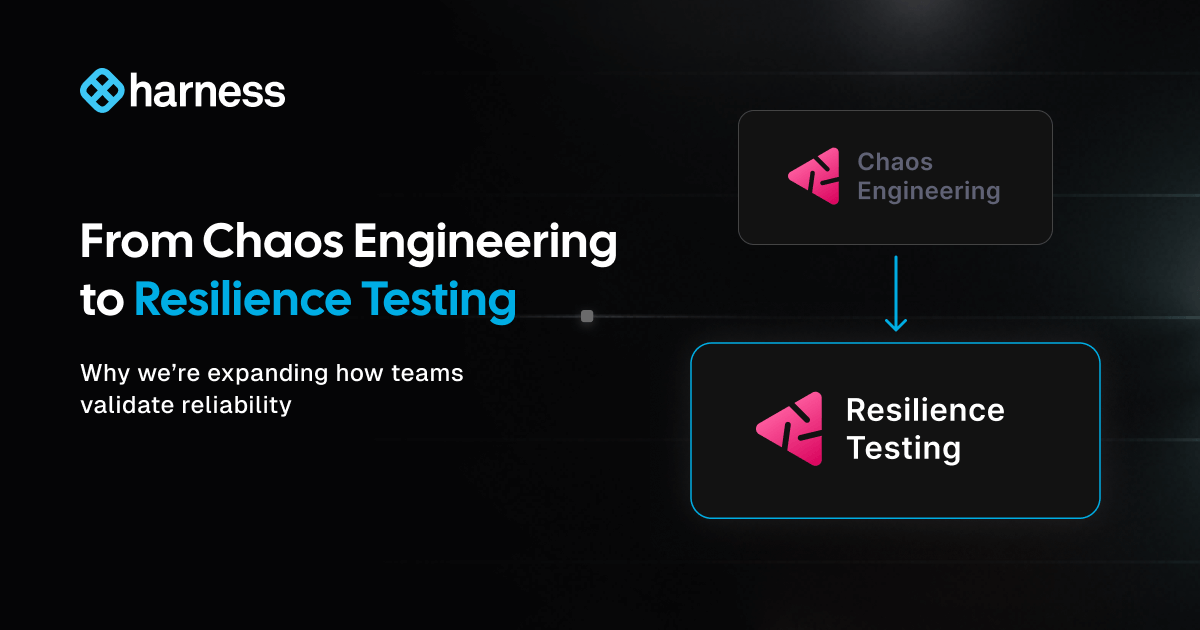 Harness Evolves Chaos Engineering to Resilience Testing