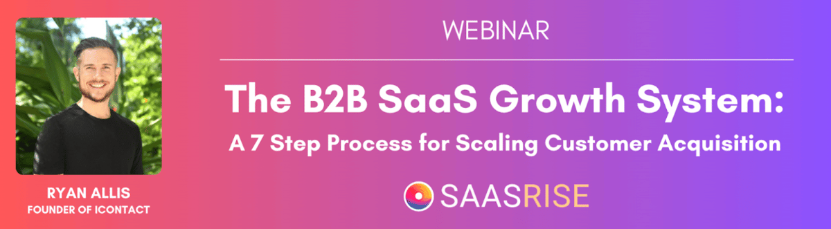 SaasRise Webinar Announcement