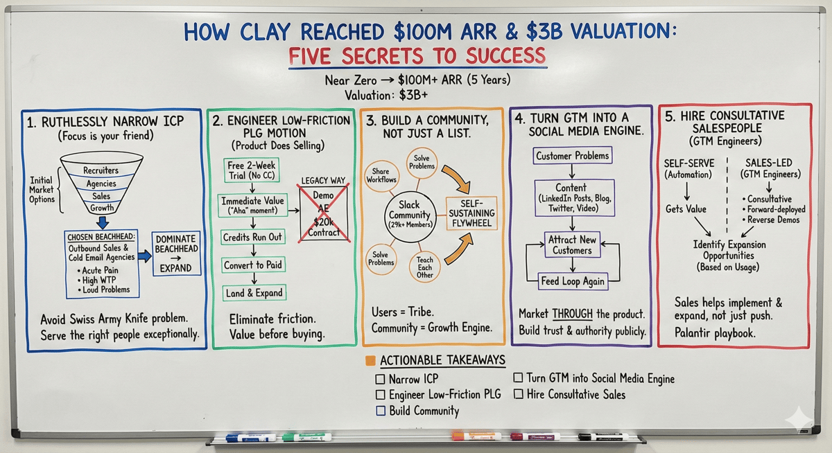 How Clay Reached $100M ARR and a $3B Valuation: Five Secrets to Success