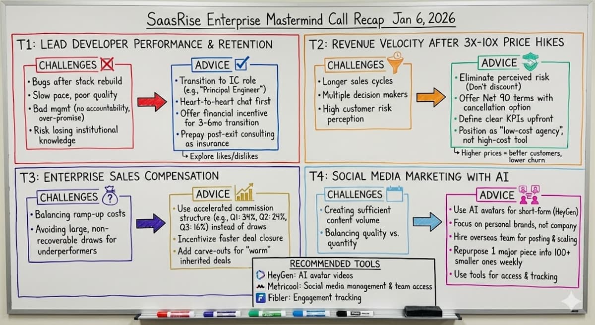 SaasRise Enterprise Mastermind Call Recap Jan 6, 2026