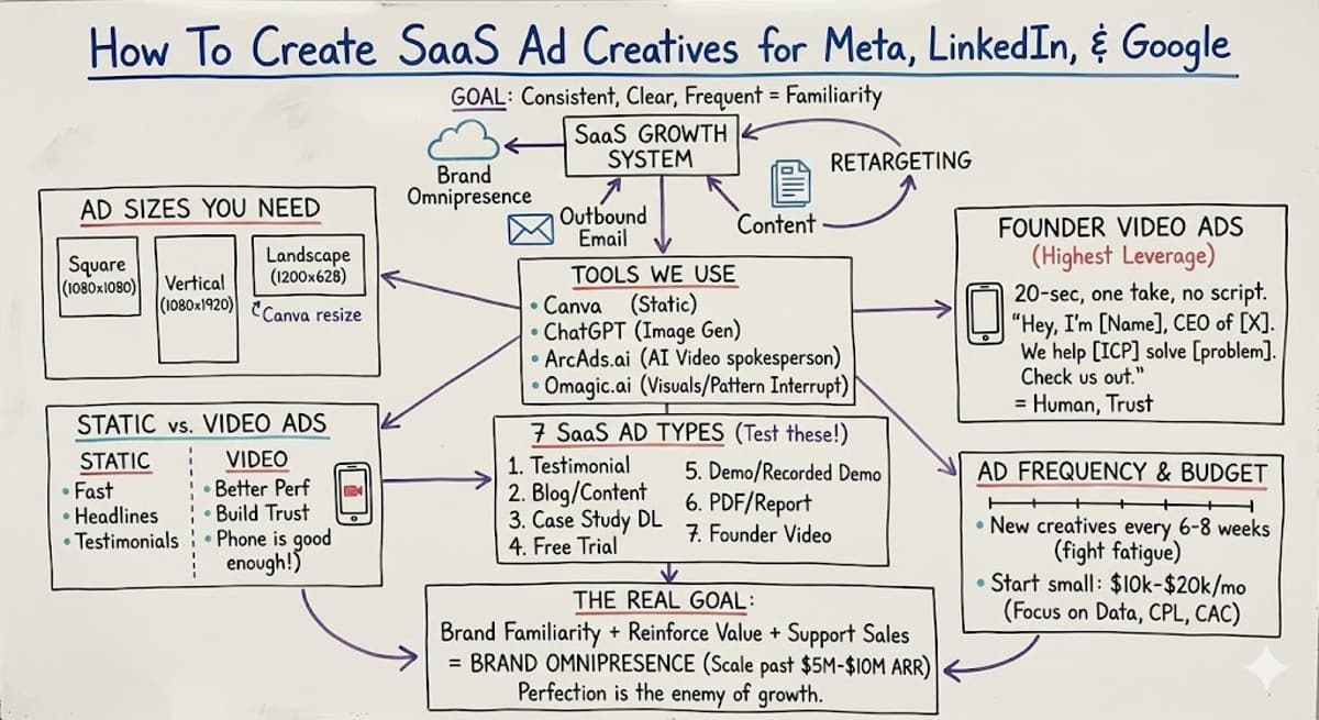 How To Create SaaS Ad Creatives for Meta, LinkedIn, & Google