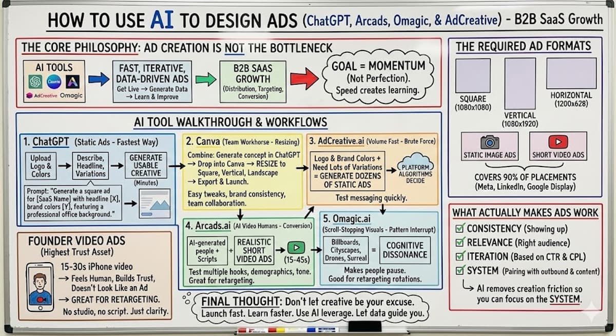 How to Use AI to Design Ads (ChatGPT, Arcads, Omagic, & AdCreative)