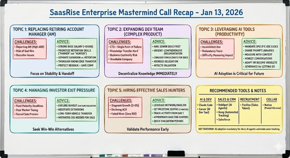 SaasRise Enterprise Mastermind Call Recap Jan 13, 2026