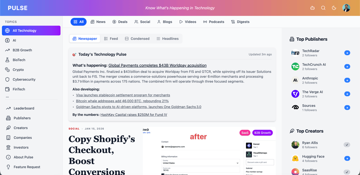 Introducing Pulse: The World’s Best News Reader