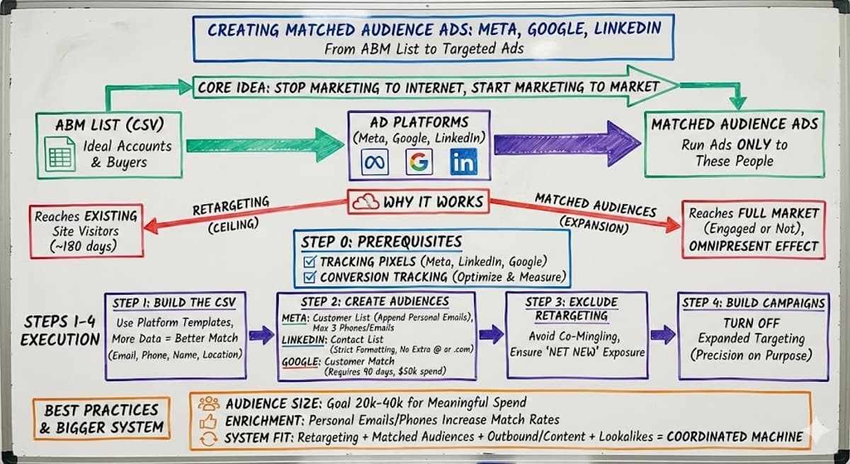 How to Create Matched Audience Ads on Meta, Google, and LinkedIn