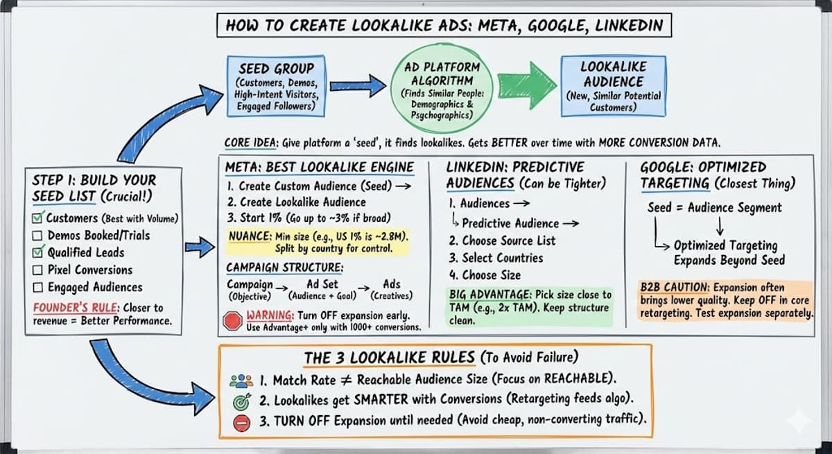 How to Create Lookalike Ads on Meta, Google, and LinkedIn