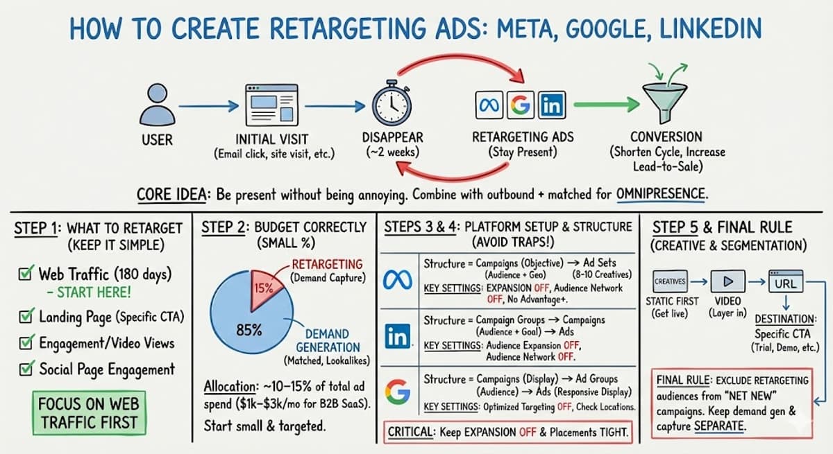 How to Create Retargeting Ads on Meta, Google, and LinkedIn