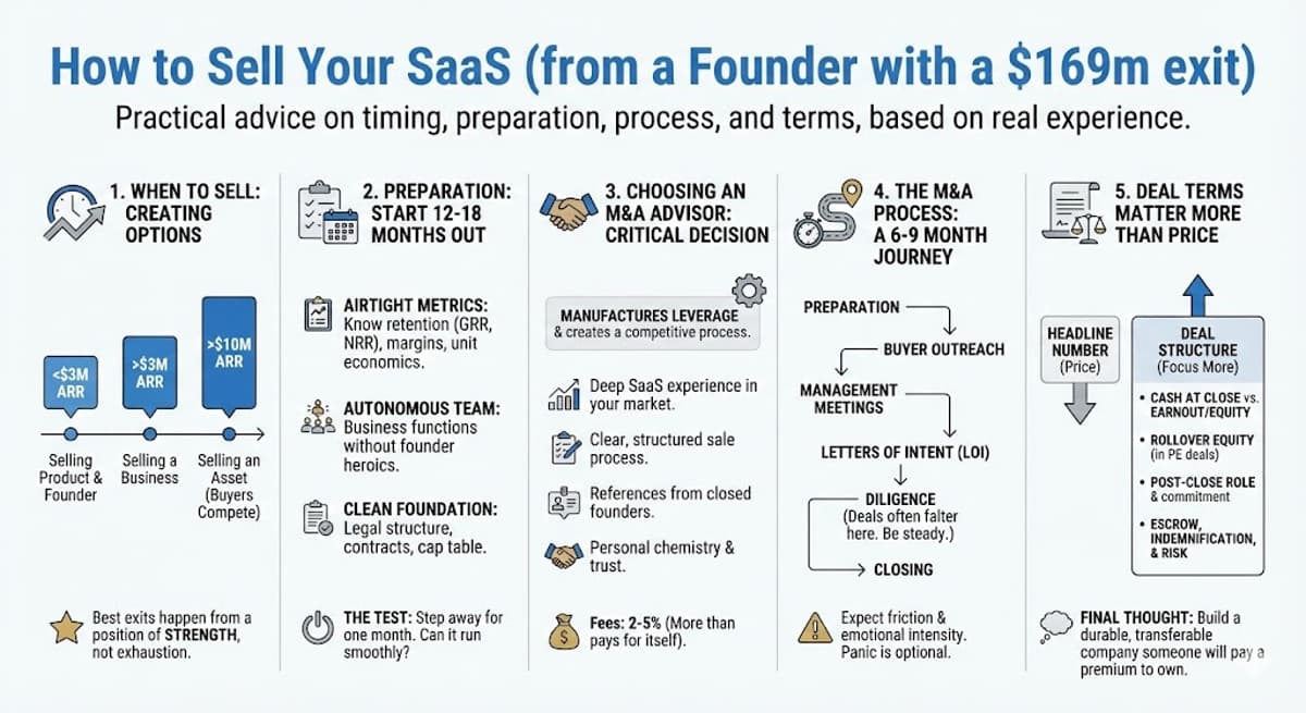 How to Sell Your SaaS (From a Founder with a $169m Exit)