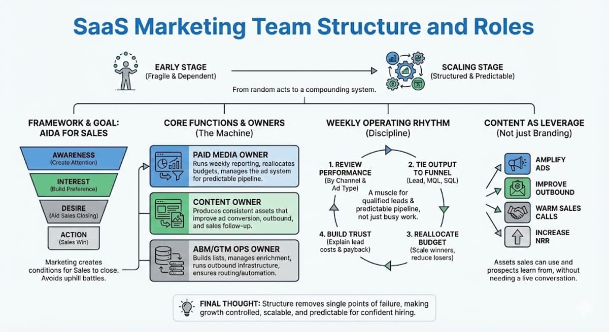 SaaS Marketing Team Structure and Roles