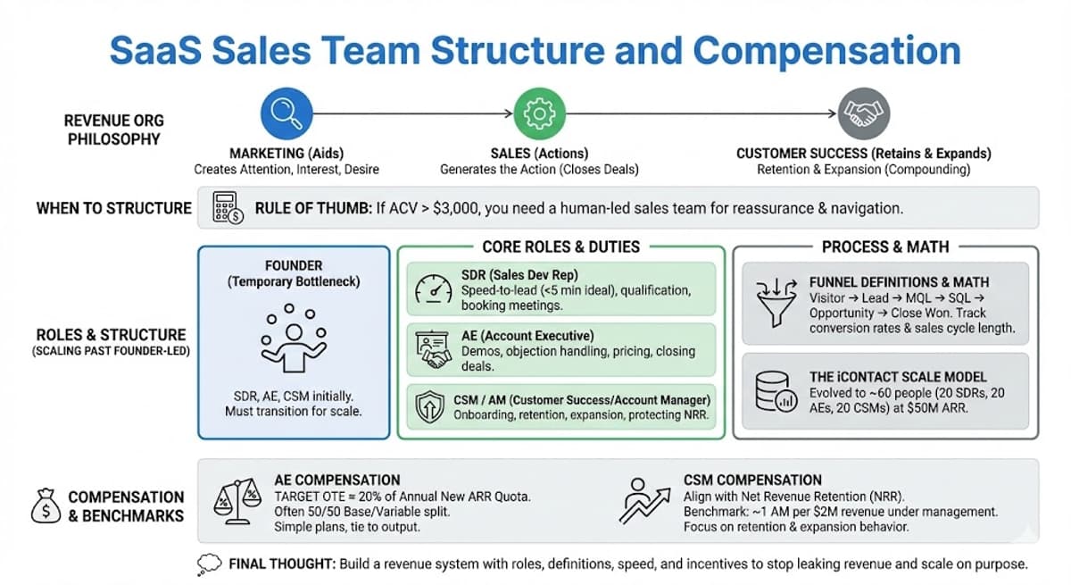 SaaS Sales Team Structure and Compensation