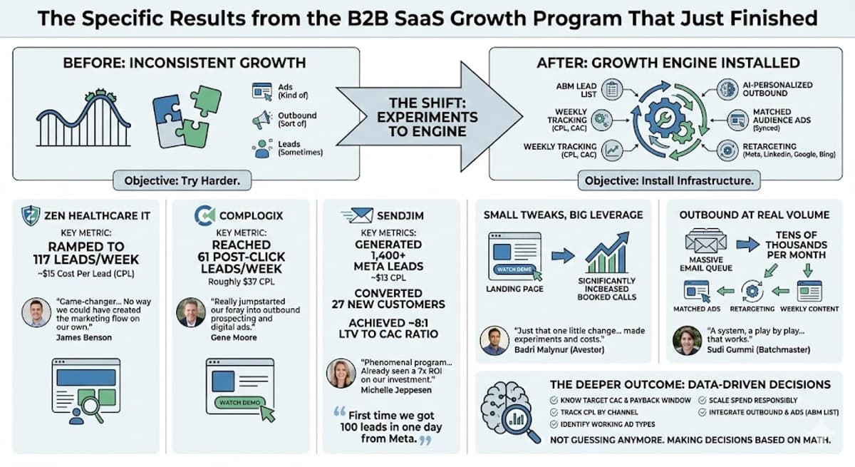The Specific Results From the B2B SaaS Growth Program That Just Finished