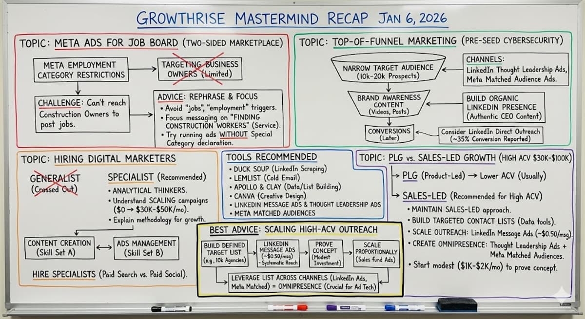 GrowthRise Mastermind Recap Jan 6, 2026