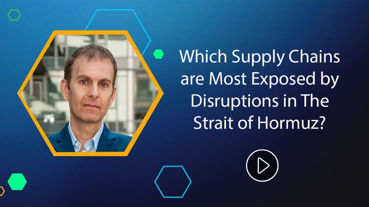 Which Supply Chains Are Most Exposed by Disruptions in The Strait of Hormuz?
