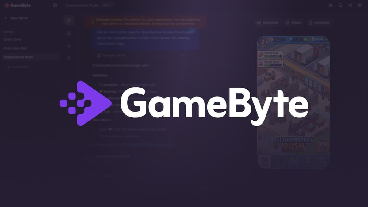 Webrazzi GSYF Leads $1M Seed Round in AI-Driven Game Creation Platform GameByte