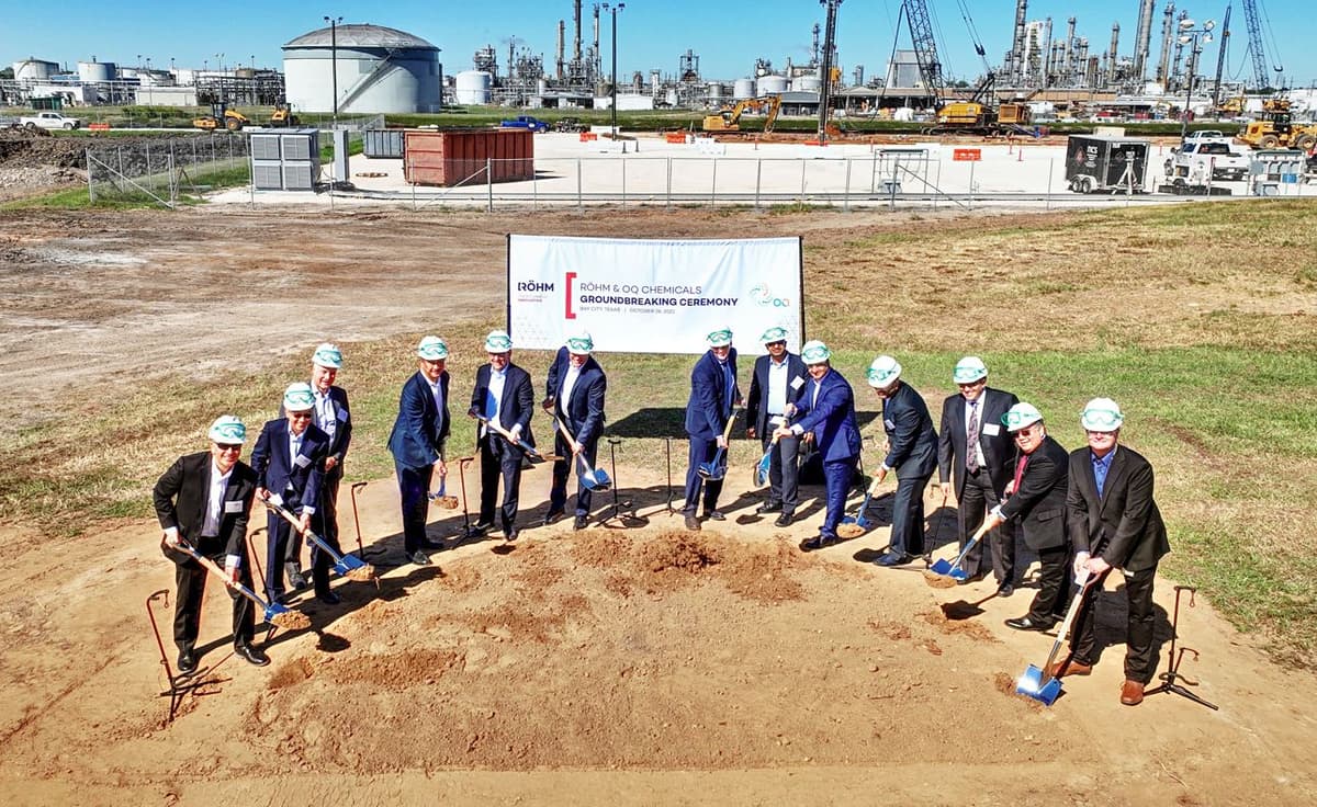 First of Its Kind $1.6bn MMA Production Facility by Röhm Begins Operation in in Bay City, Texas