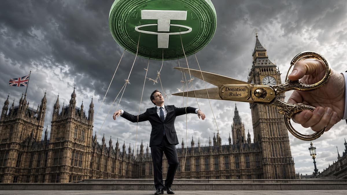 A Tether-Linked Billionaire Poured £22M Into UK Politics – Now New Donation Rules May Close the Door