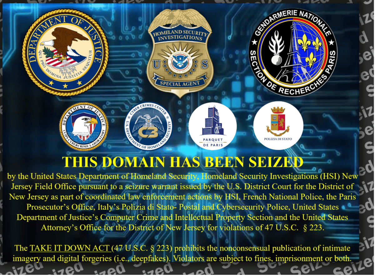 US, France, and Italian Authorities Shut Down Massive Deepfake Porn Site