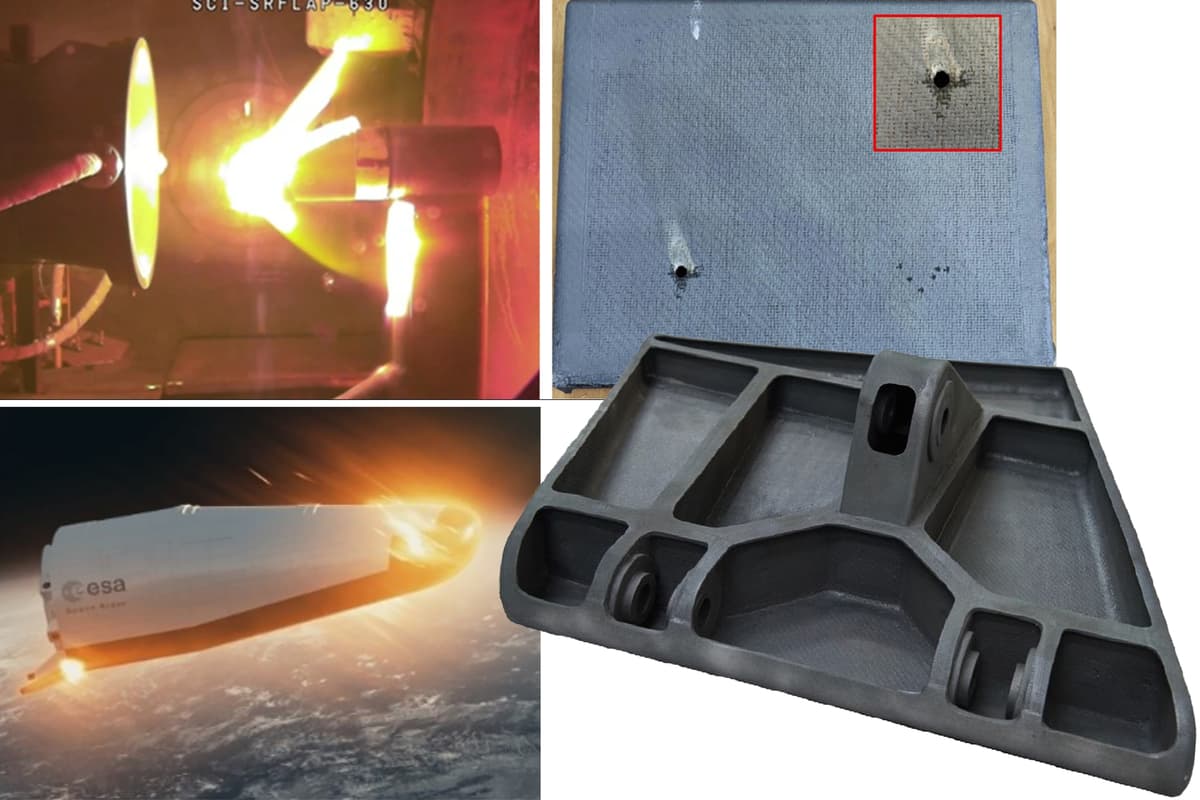 CMC Body Flap for Space Rider TPS Passes Plasma Test After Hypervelocity Impact