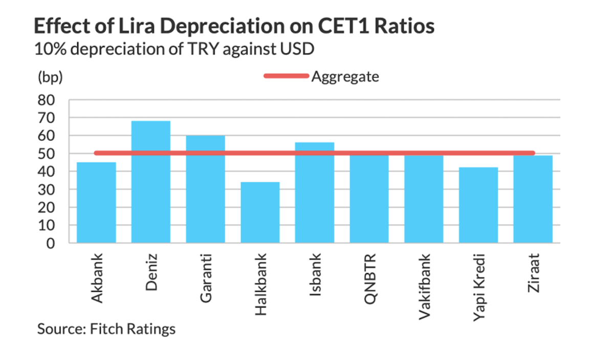 Fitch Stress Test Sees No Turkish Bank Failure Even if Iran Conflict Drives Lira to USD/75