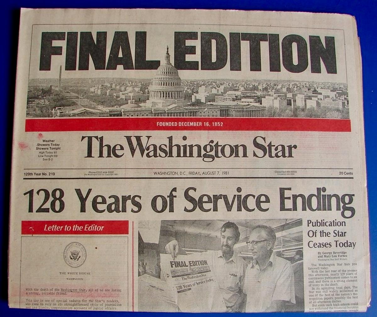 The Washington Star Is Back, and so Is Its Long-Running Rivalry with The Washington Post