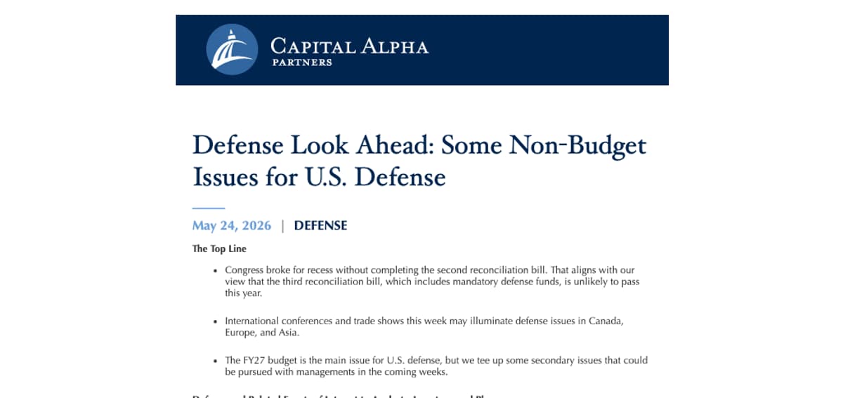 Defense & Aerospace Daily Podcast [May 26, 2026] Look Ahead W/ Byron Callan