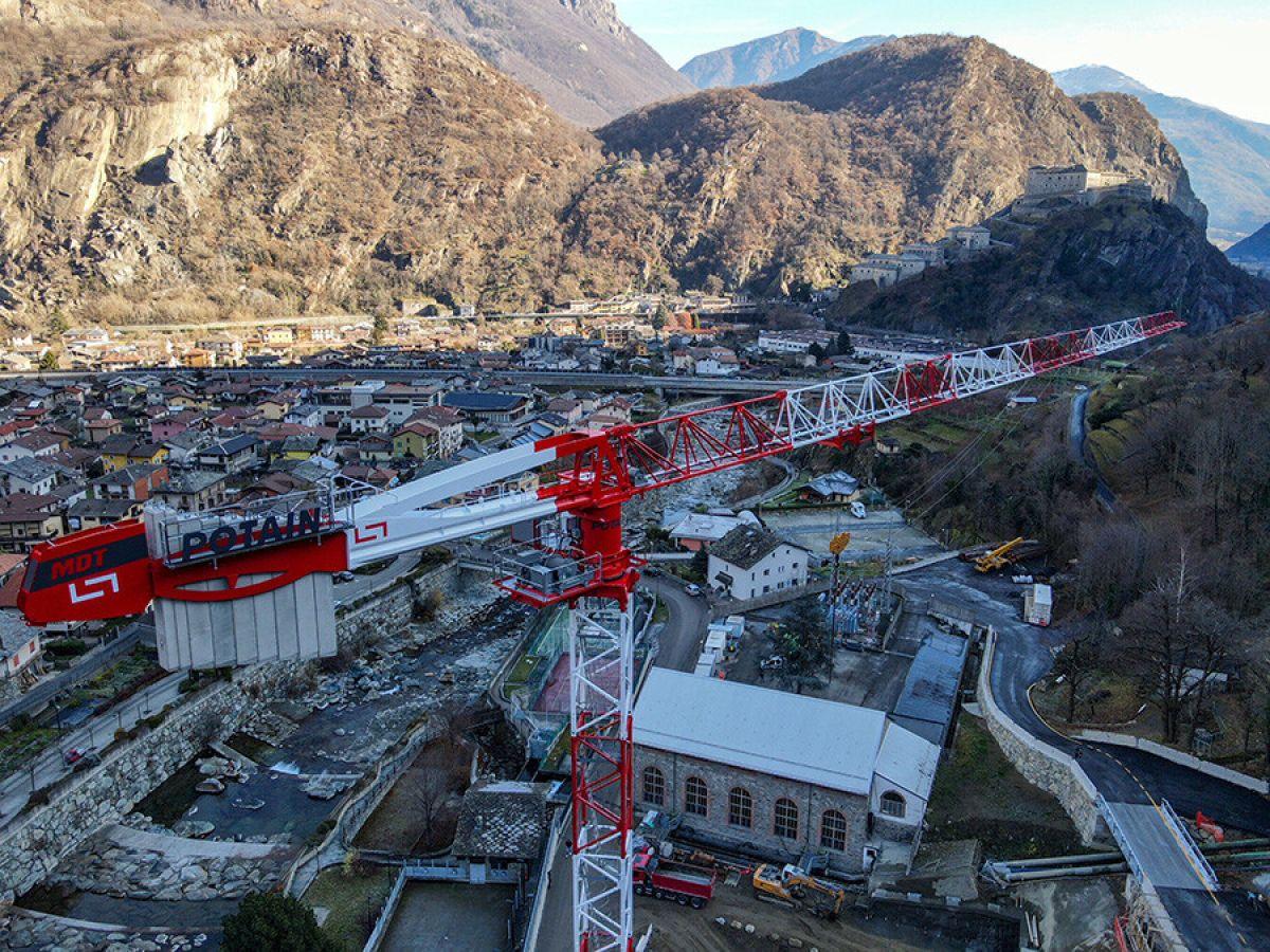 Potain MDT 269 Supports Major Hydropower Plant Upgrade in Northern Italy