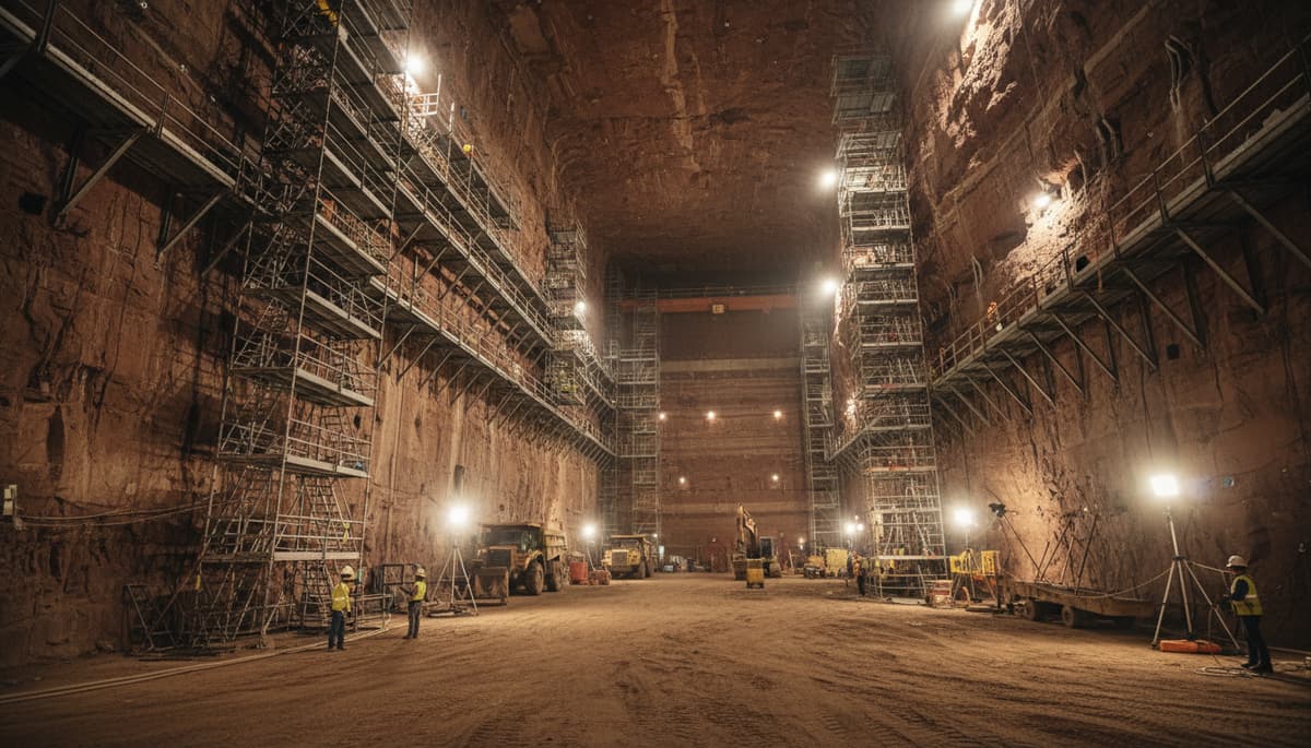 Nearly 1,600 Meters Below the Surface of South Dakota, Workers Removed 800,000 Tons of Rock and Built Two Giant Caverns...
