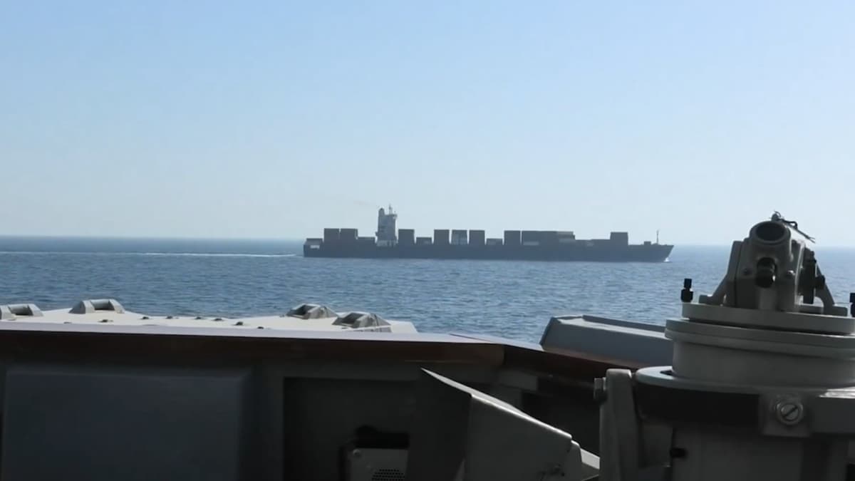 US Navy Fires upon and Boards Iranian Container Ship Touska