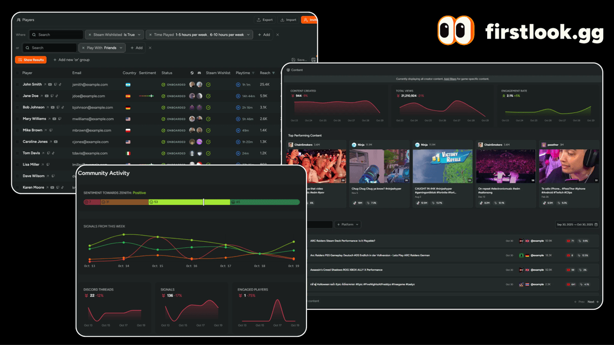 FirstLook 1.0 Launches with New Player Relationship-Tracking Features