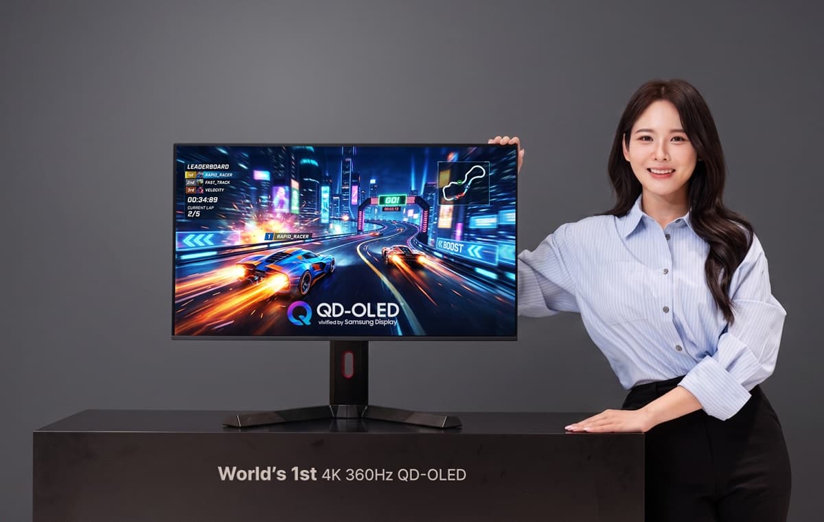 Samsung Display Develops 4K 360Hz QD-OLED Screen for Monitors