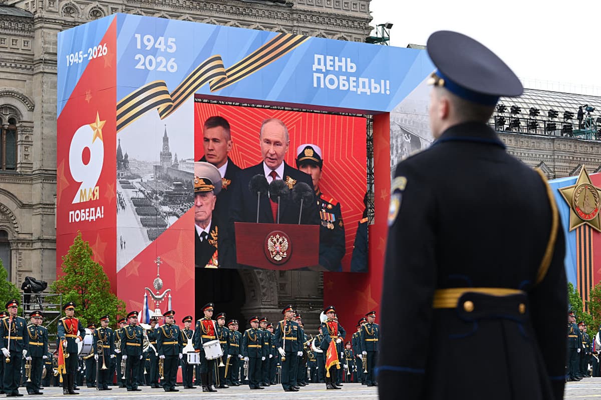Putin Marks Pared-Down Victory Day Parade in Moscow After Zelensky Gives ‘Permission’