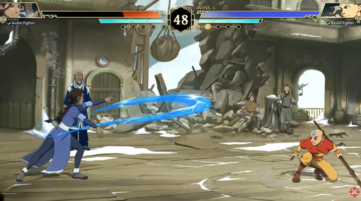 Avatar Legends: The Fighting Game "Aang vs Katara" Gameplay